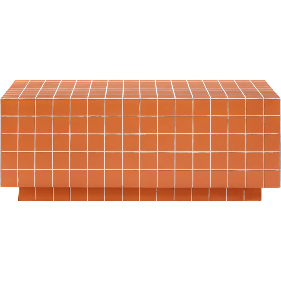 milwaukee orange coffee table   