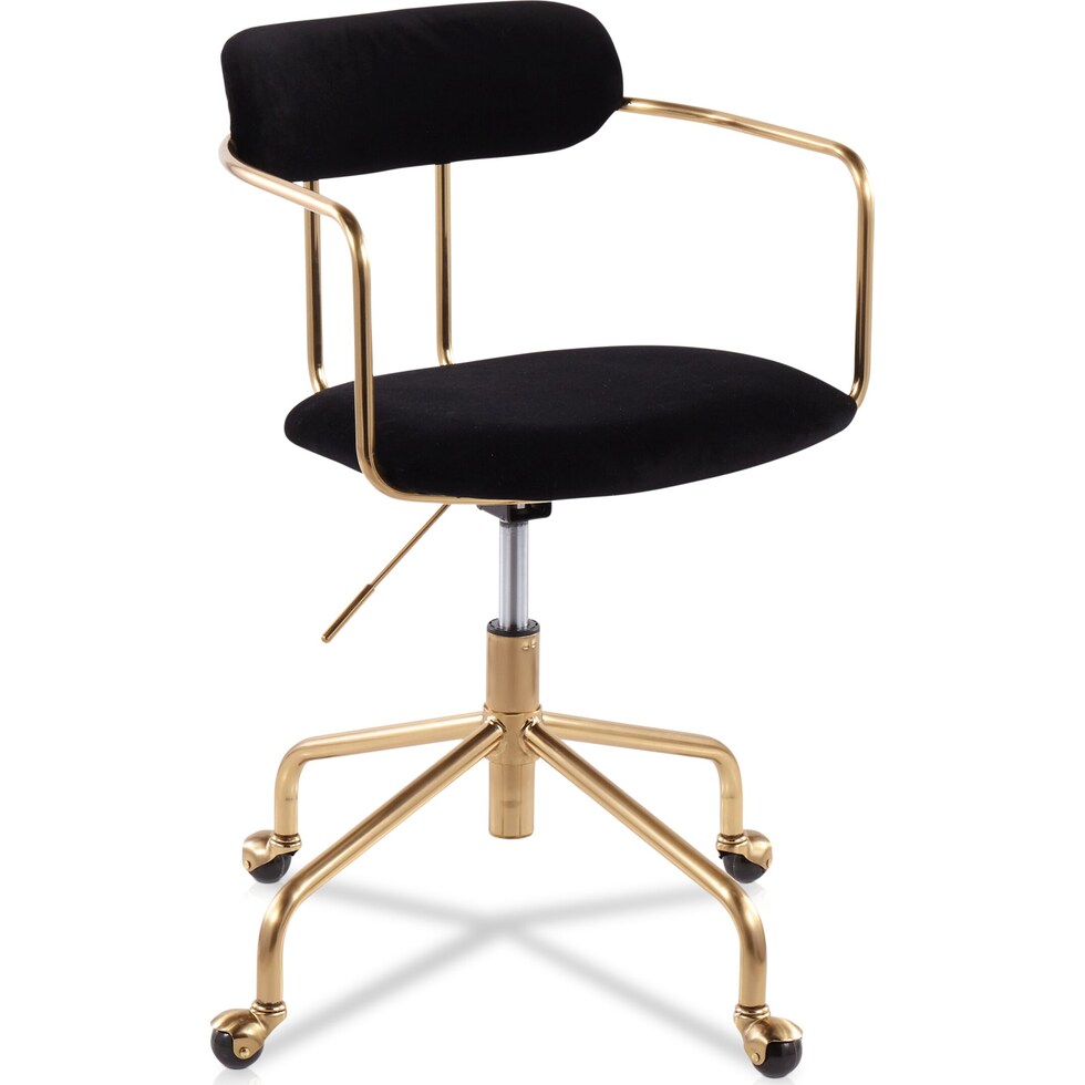 mindy black desk chair   
