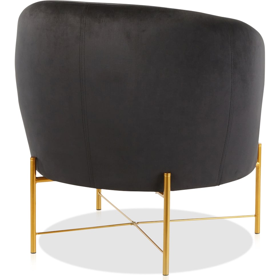 minerva black accent chair   