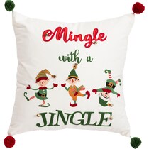 mingle white accent pillow   