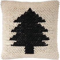 minimalist tree black accent pillow   