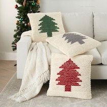 minimalist tree gray accent pillow   