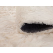 mink white area rug  x    