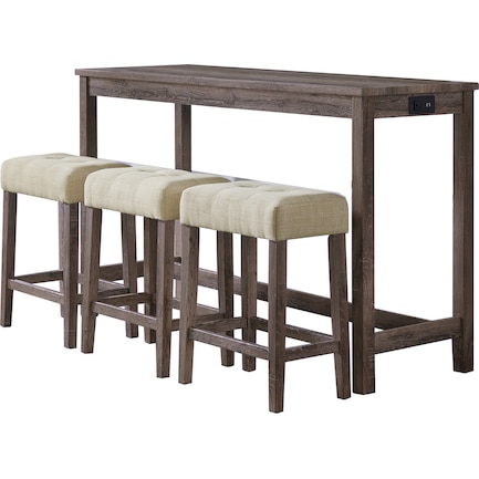 Mirabelle 4-Piece Bar Set - Gray