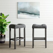 mirabelle gray bar stool   
