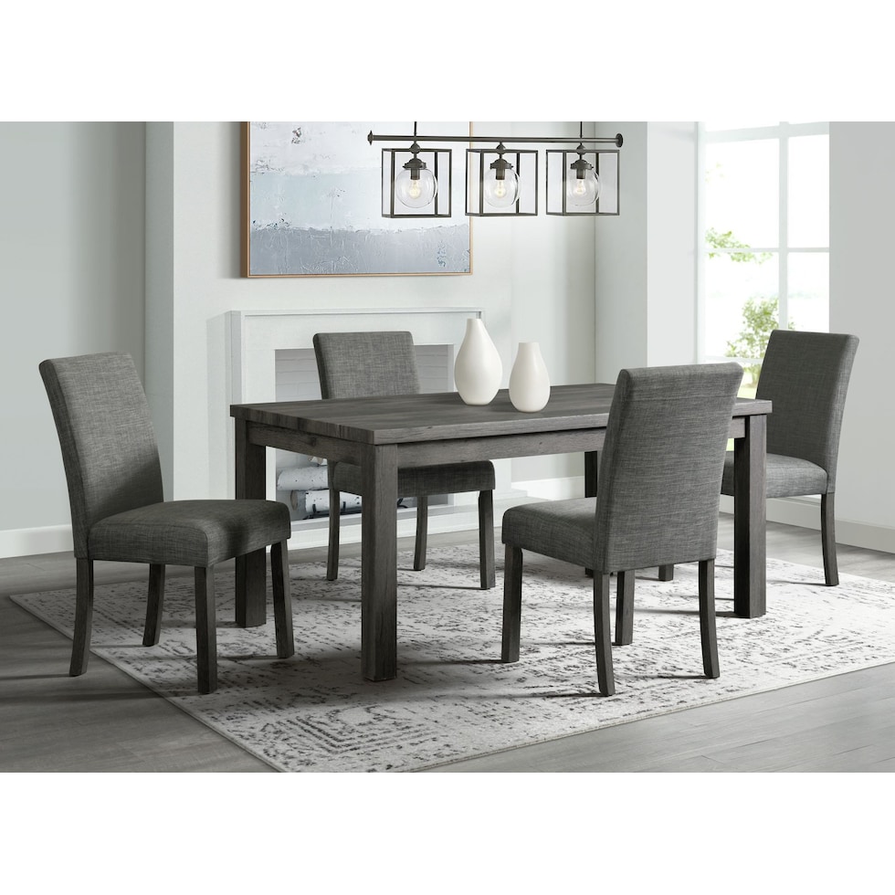 mirabelle gray dining chair   