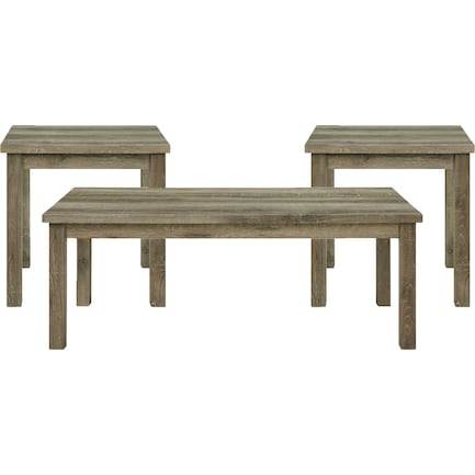 Mirabelle Coffee Table and 2 Side Tables - Oak