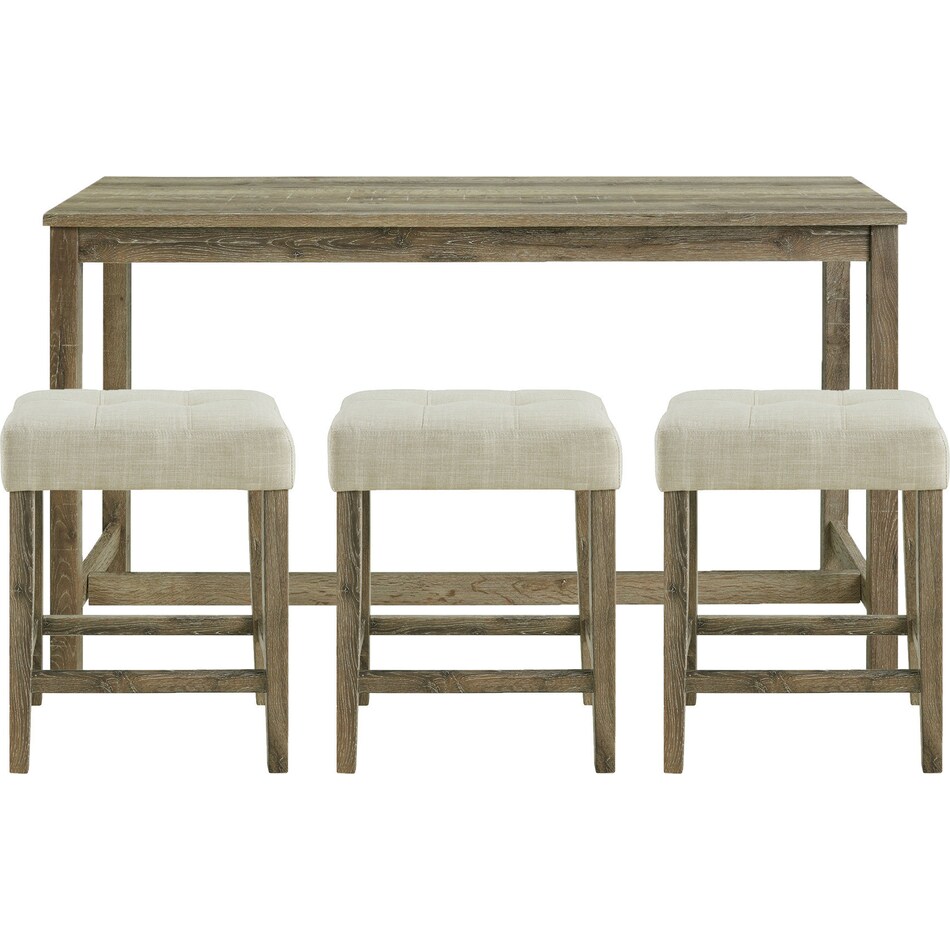mirabelle light brown  pc bar set   