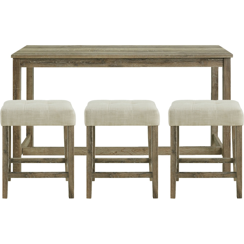 mirabelle light brown  pc bar set   