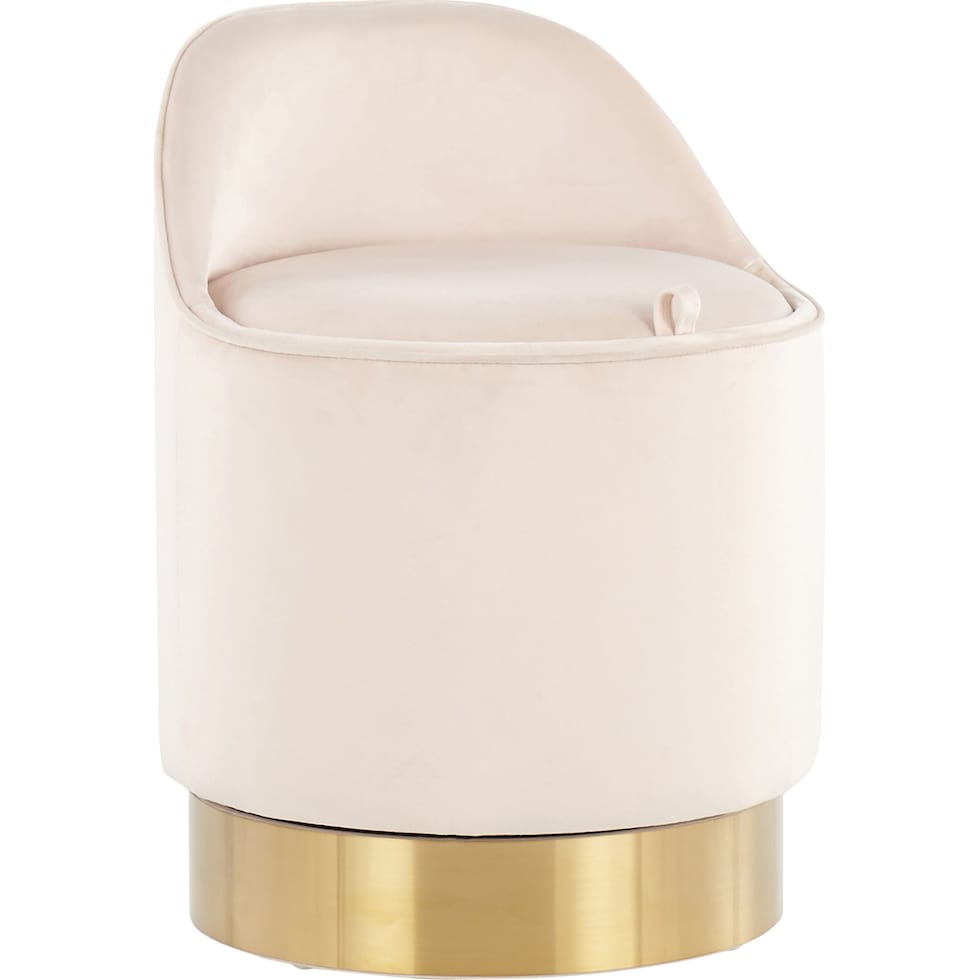 mirage gold cream vanity stool   