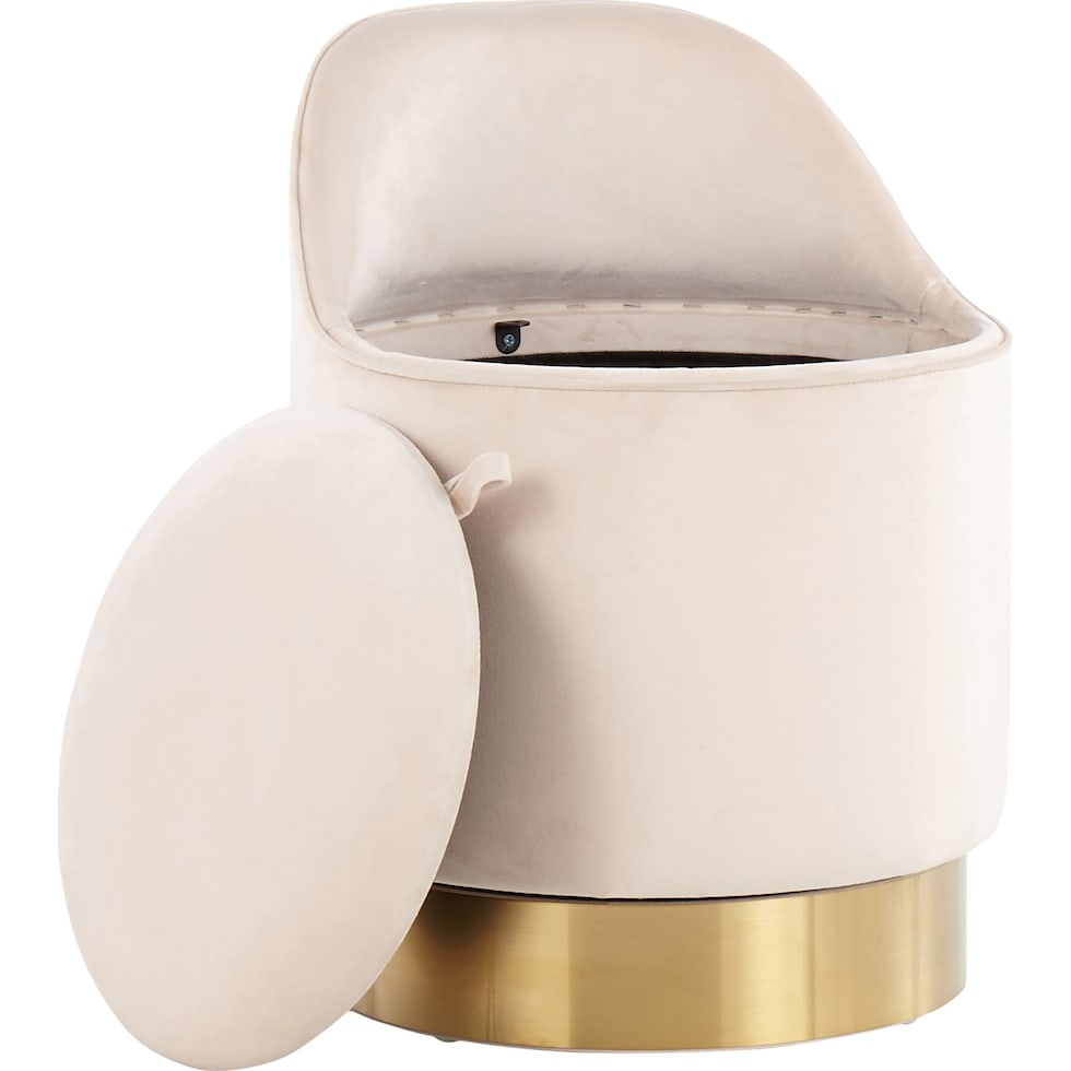 mirage gold cream vanity stool   