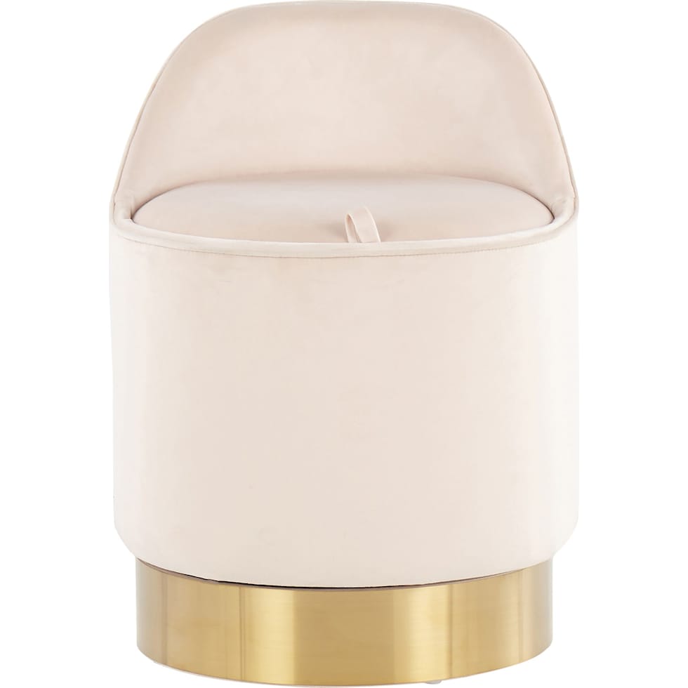 mirage gold cream vanity stool   