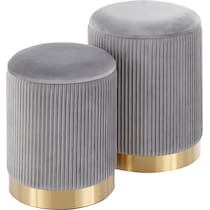 mirage gray ottoman   