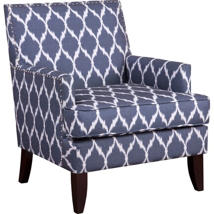 Miranda Accent Chair - Blue/White