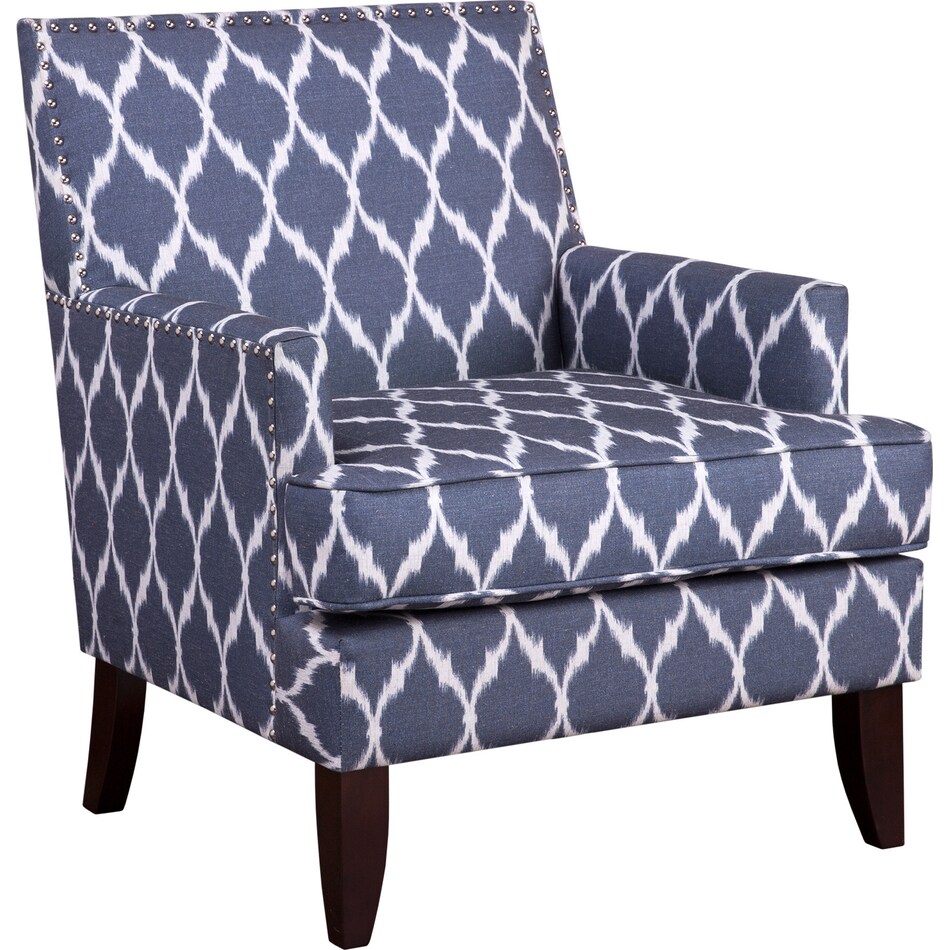 miranda blue accent chair   