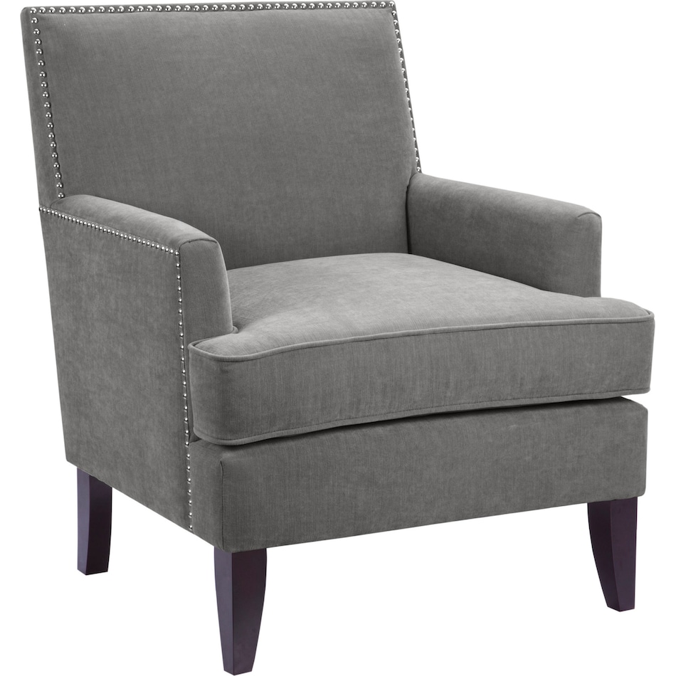 miranda gray accent chair   