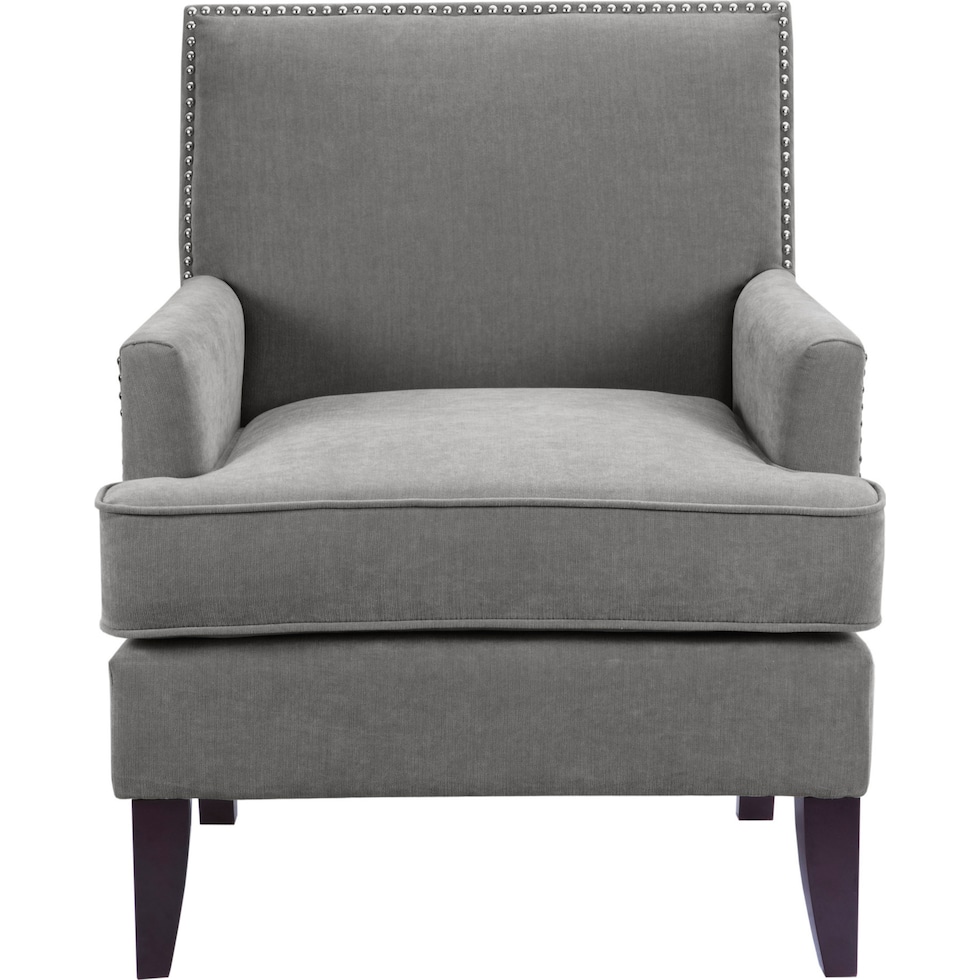 miranda gray accent chair   