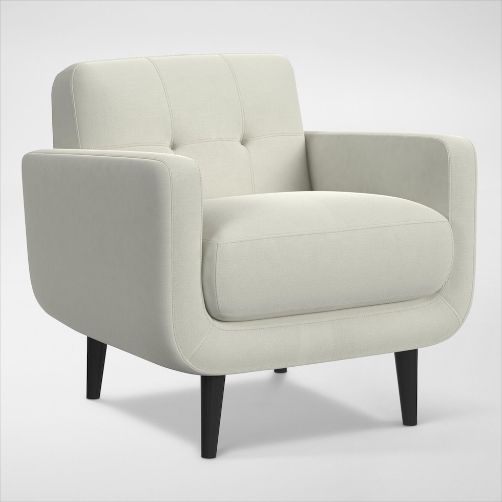 miranda white accent chair   