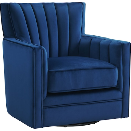 Miraya Swivel Accent Chair - Blue