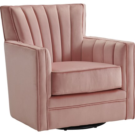 Miraya Swivel Accent Chair - Blush