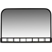 mirror with metal shelf black mirror   