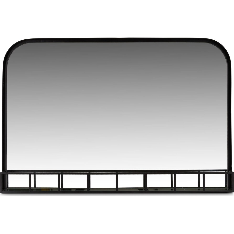 mirror with metal shelf black mirror   