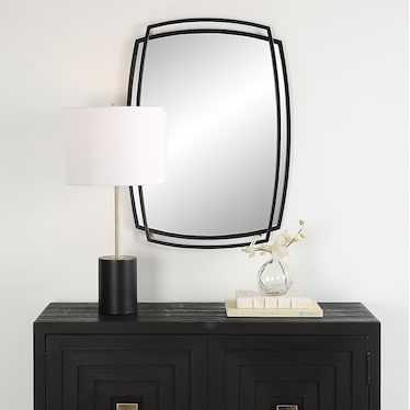 Shilo Wall Mirror - Satin Black