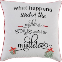 mistletoe gray accent pillow   