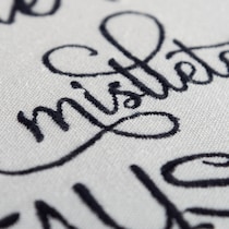 mistletoe gray accent pillow   