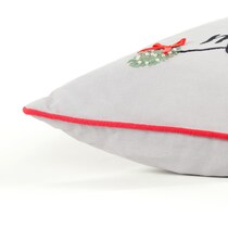 mistletoe gray accent pillow   