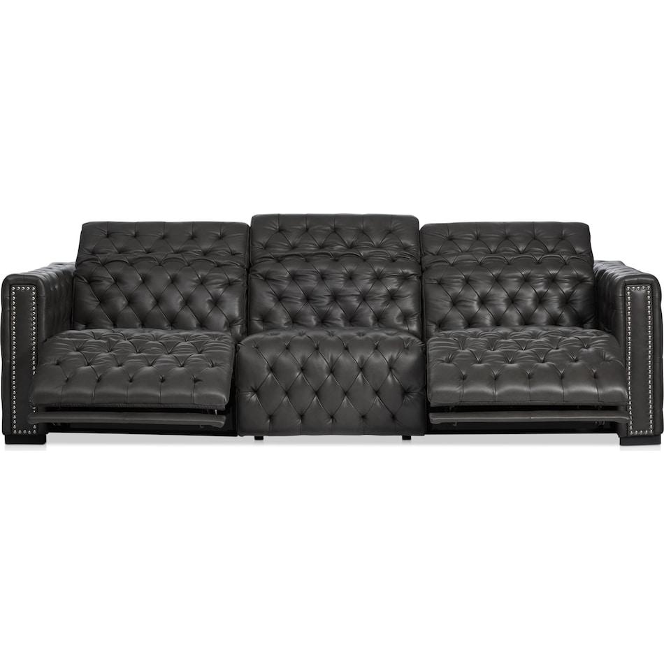 mitchell gray power reclining sofa   