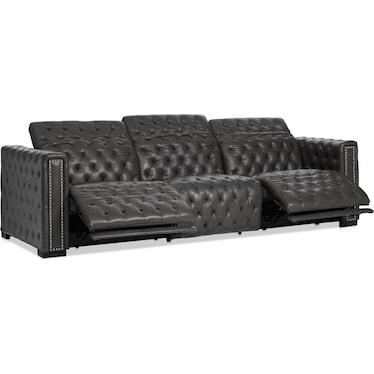 Mitchell 3-Piece Dual-Power Reclining Sofa - Charcoal