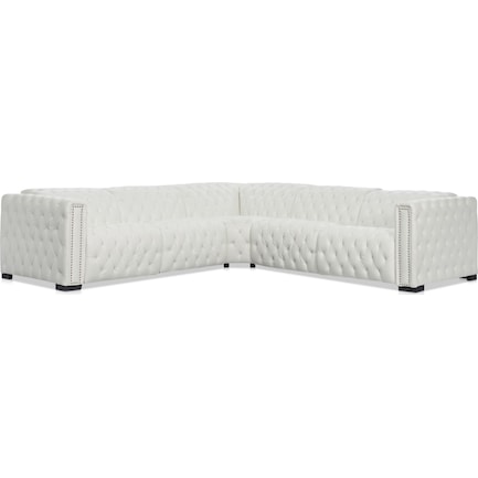 Mitchell 5-Piece Dual-Power Reclining Sectional - White