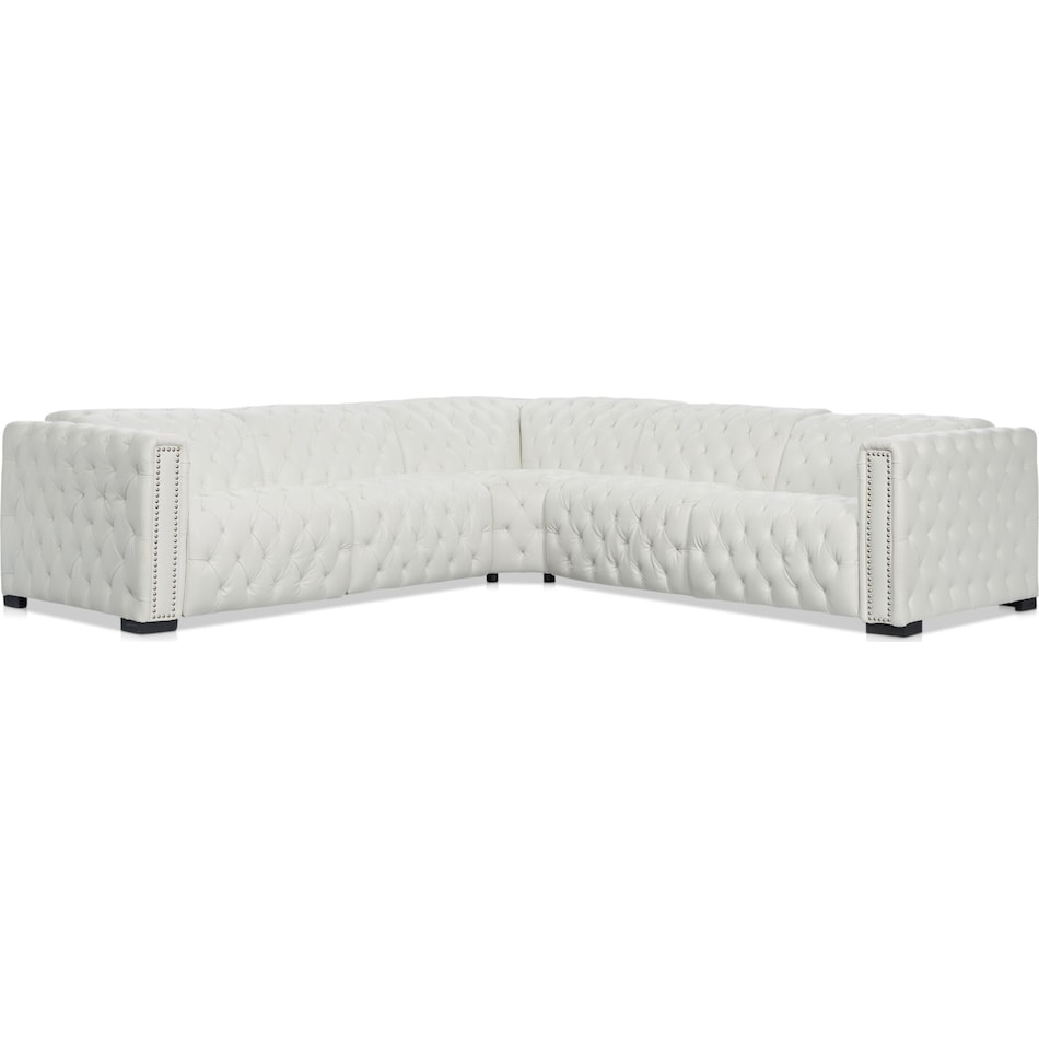 mitchell white  pc reclining sectional   