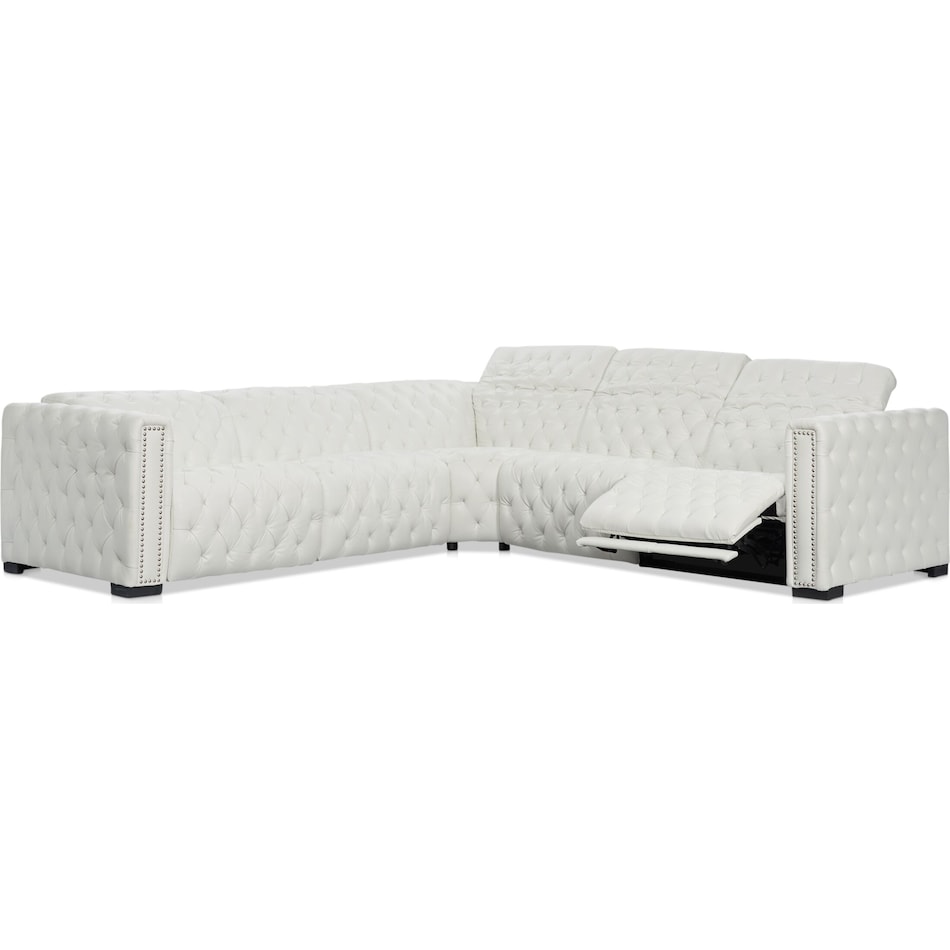 mitchell white  pc reclining sectional   