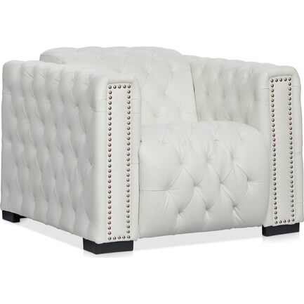 Mitchell Dual-Power Recliner - White