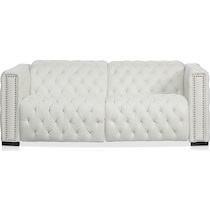 mitchell white power reclining sofa   
