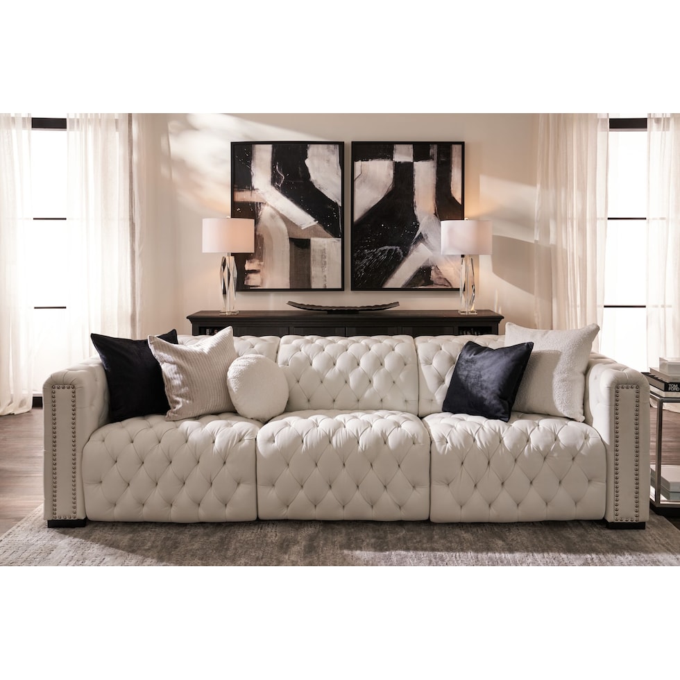 mitchell white sofa   