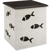 moby white end table   