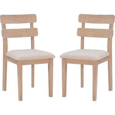 Moira Set of 2 Dining Chairs - Natural