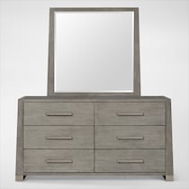 monaco bedroom gray dresser and mirror   