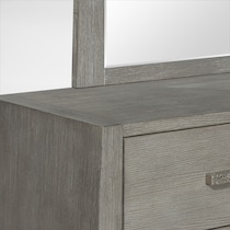 monaco bedroom gray dresser and mirror   