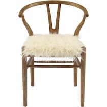 monarch brown and cream accent chair   