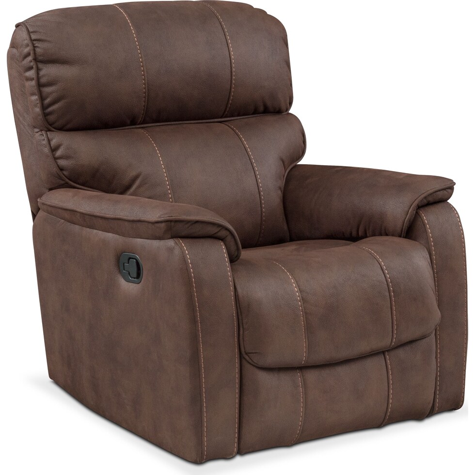 mondo brown glider recliner   