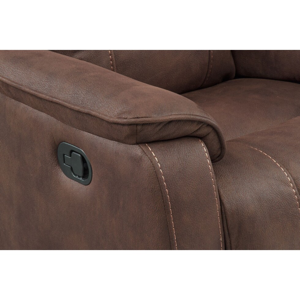 mondo brown glider recliner   