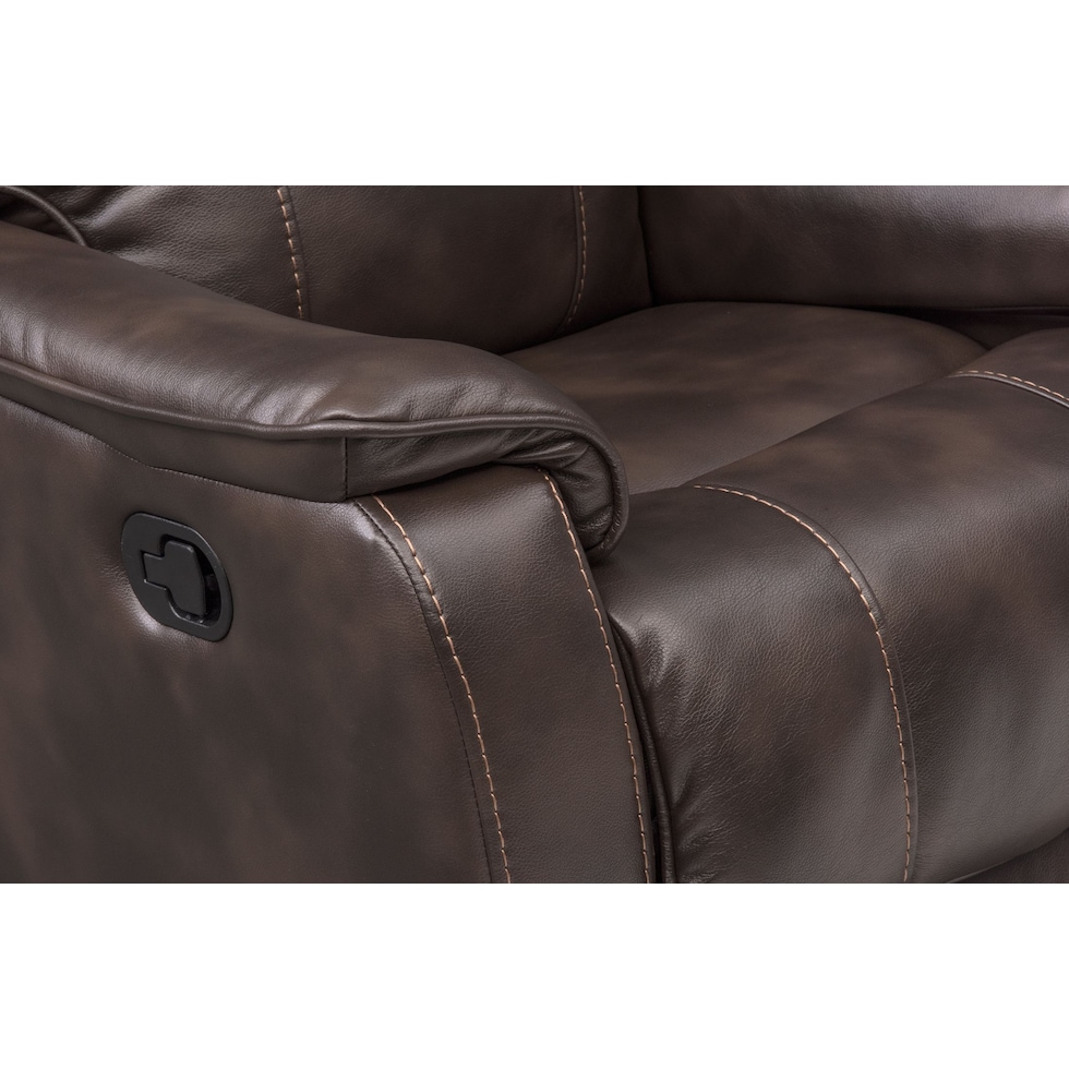 mondo dark brown glider recliner   
