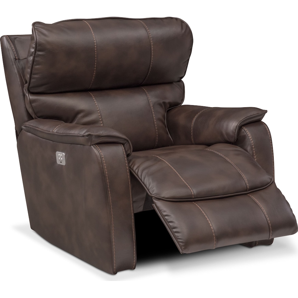 mondo dark brown recliner   