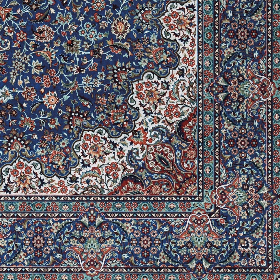 mongo blue area rug  x    