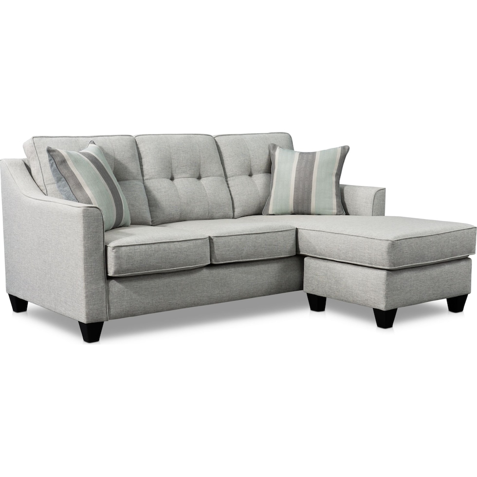 monica gray  pc sectional with chaise   