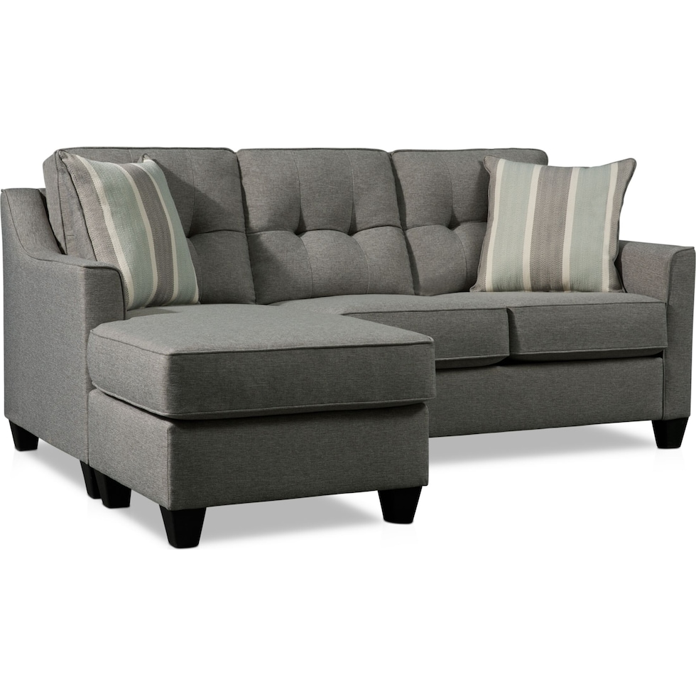 monica gray  pc sectional with chaise   